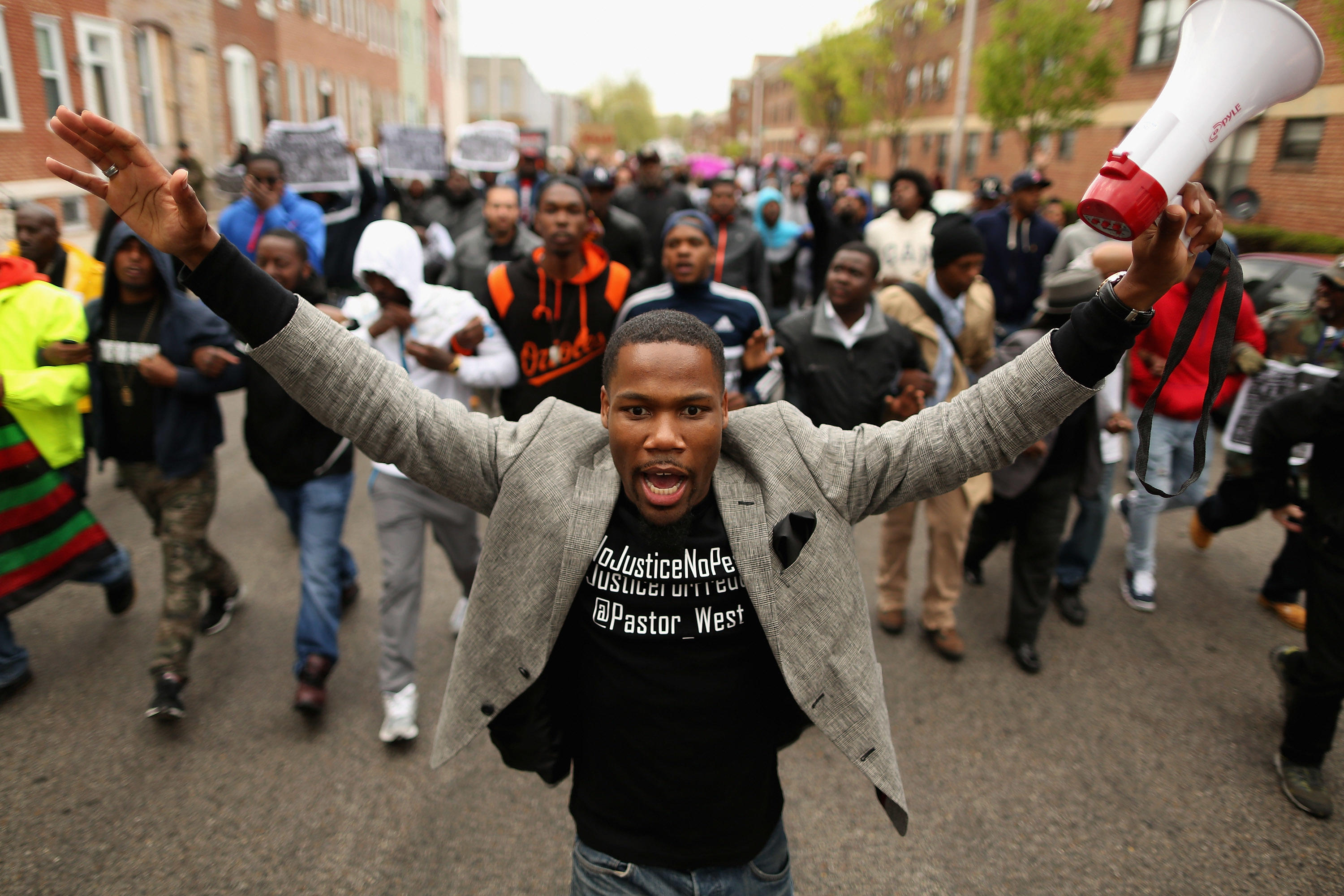Protesters March Over Death Of Freddie Gray