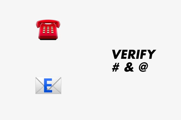 E-Mail and Phone Verification