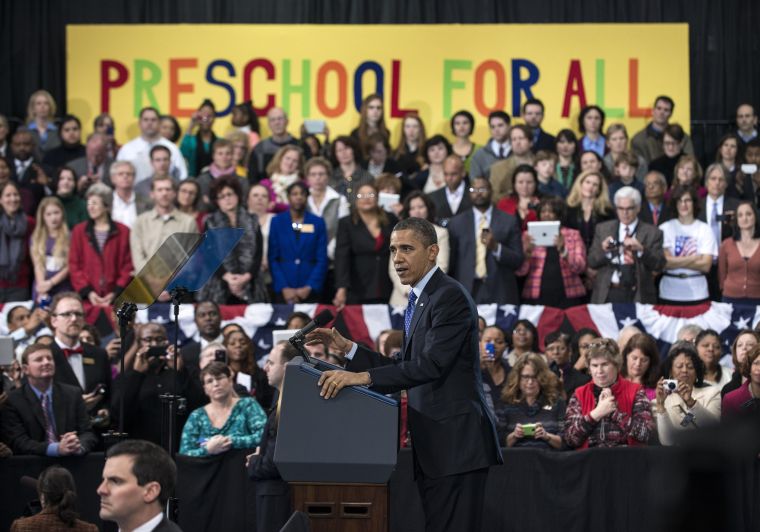 President Obama highlights Georgia's pre-K program at the Decatur Community Recreation Center in Decatur.