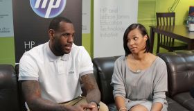 LeBron James Family Foundation Hewlett-Packard Computer Give Announcement And American Signature Teen & Game Room Dedication