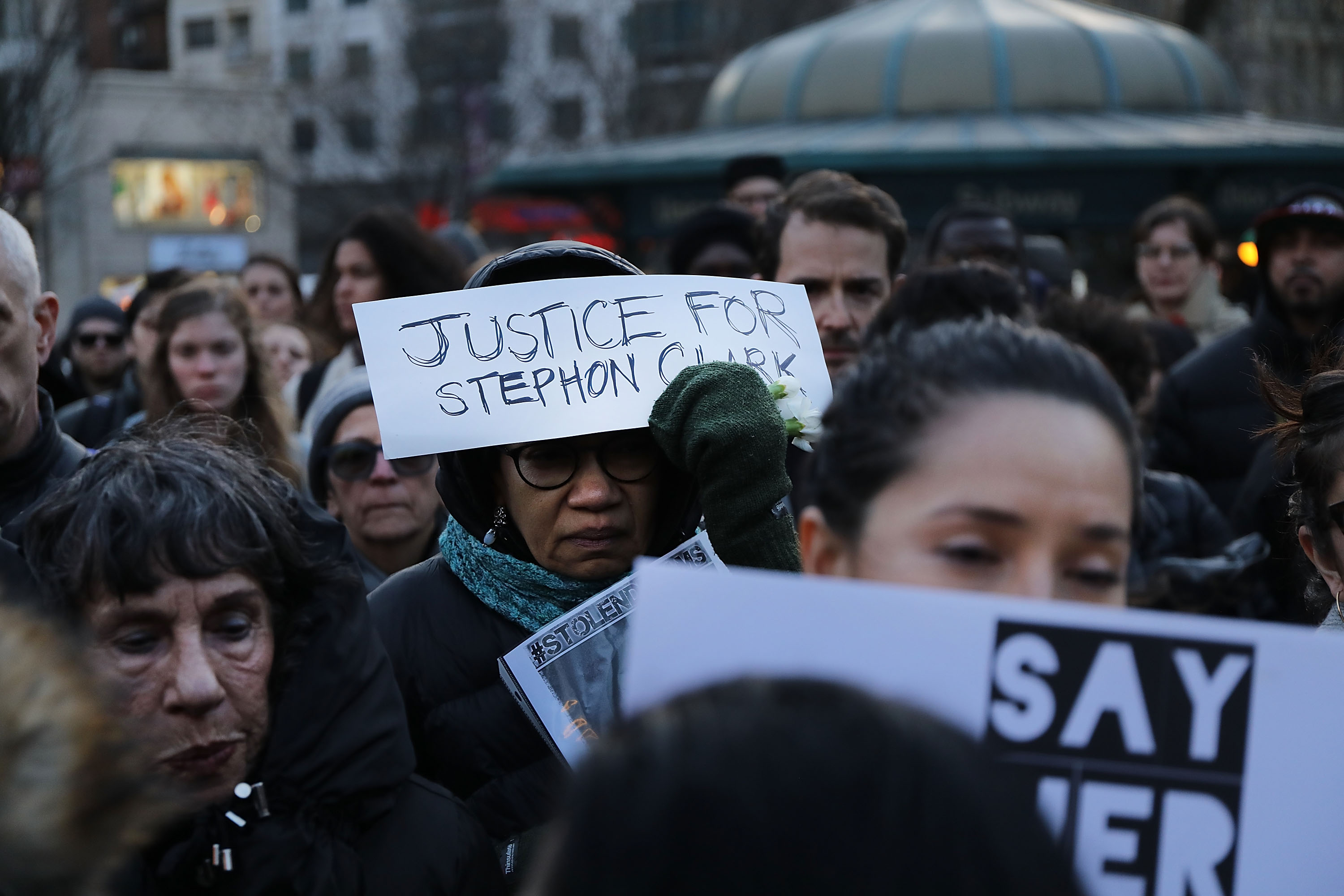 Vigil And Rally Held For Stephon Clark In NYC On 50th Anniversary Of MLK's Assassination
