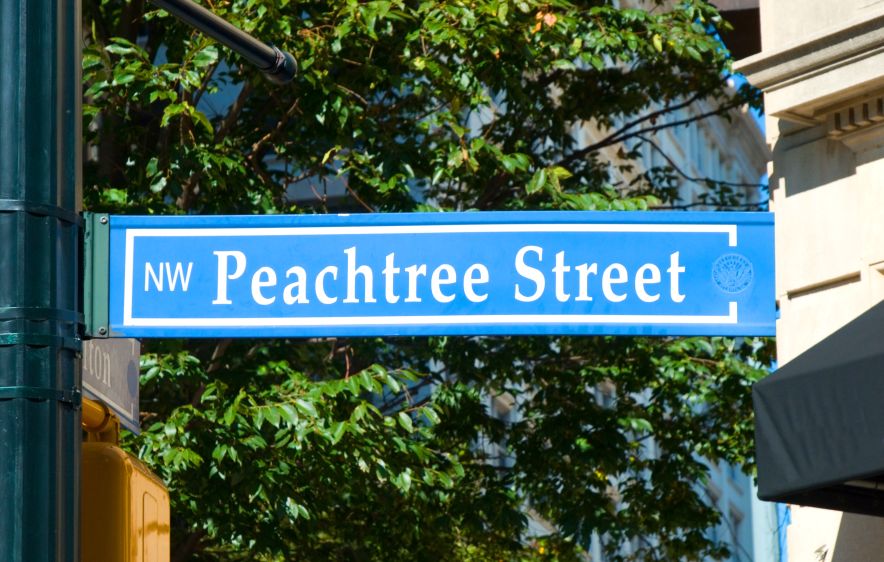 Peachtree Street Sign in Atlanta