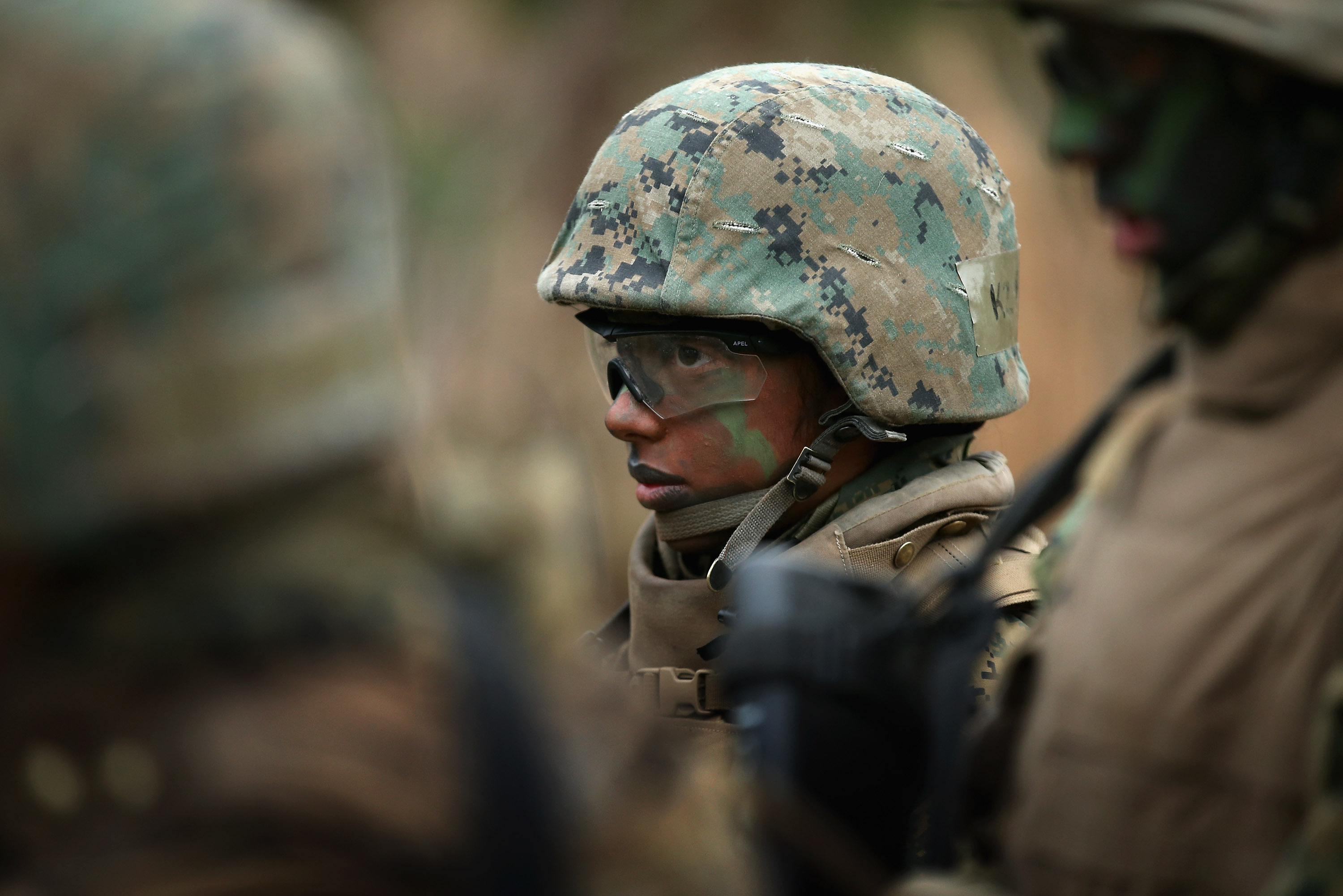 Female Marines Participate In Marine Combat Training At Camp LeJeune