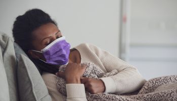 Woman with flu.