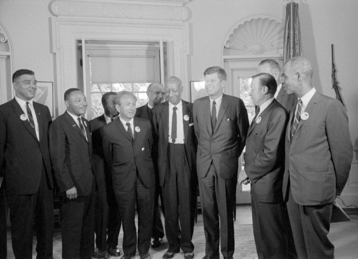 March Leaders With JFK In Oval Office