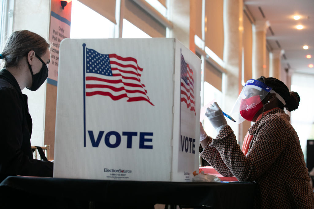 Across The U.S. Voters Flock To The Polls On Election Day