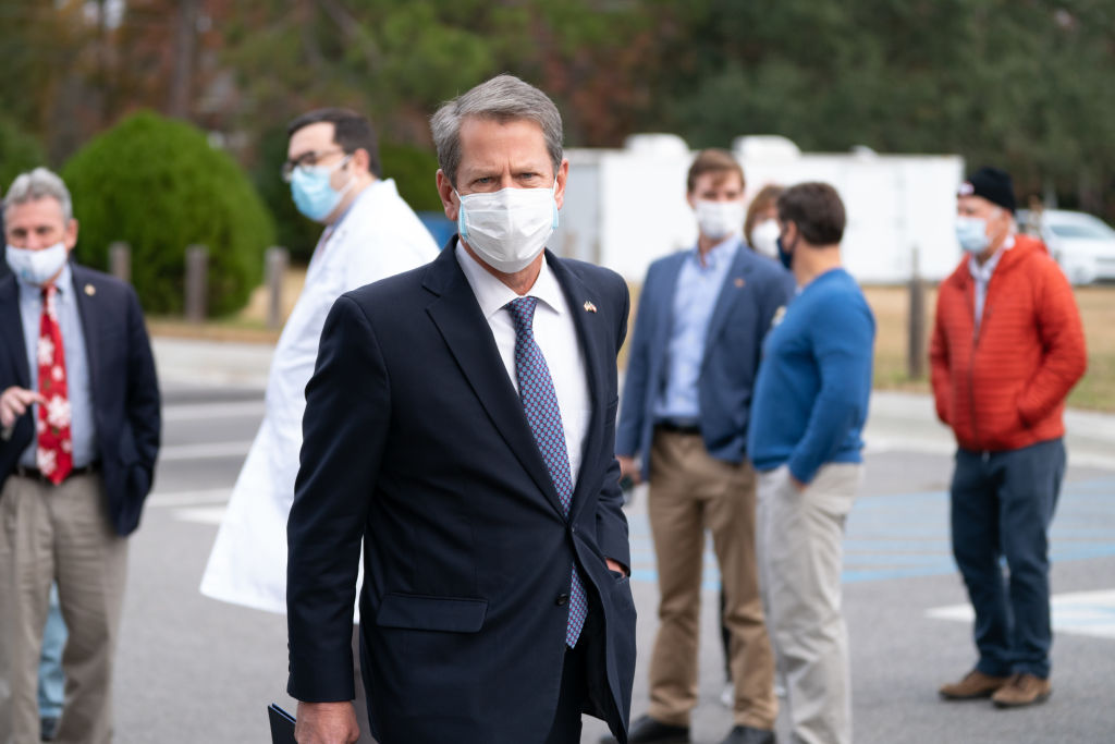 Georgia Gov. Kemp Visits Chatham County Health Department As First Covid Vaccinations Are Administered