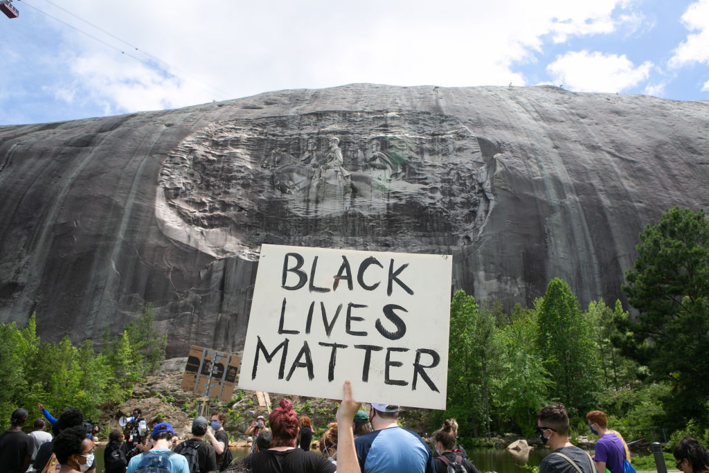 Black Lives Matter Holds Protest Over Recent Police Killings In Stone Mountain, Georgia