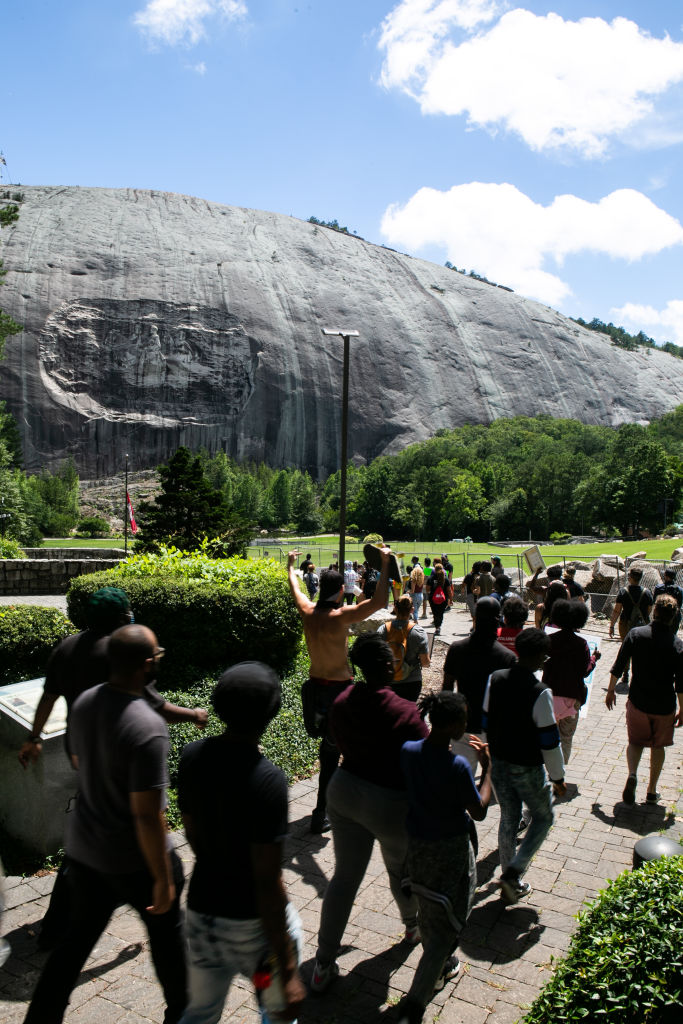 Black Lives Matter Holds Protest Over Recent Police Killings In Stone Mountain, Georgia