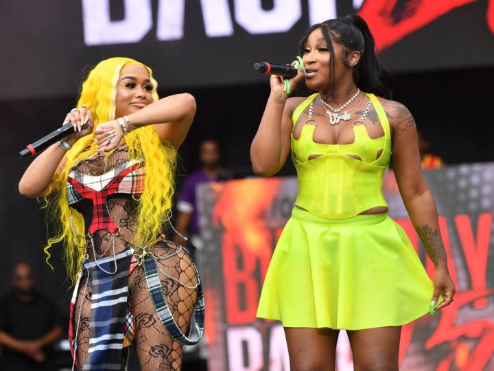 DreamDoll and Erica Banks perform onstage during Hot 107.9 Birthday Bash 25