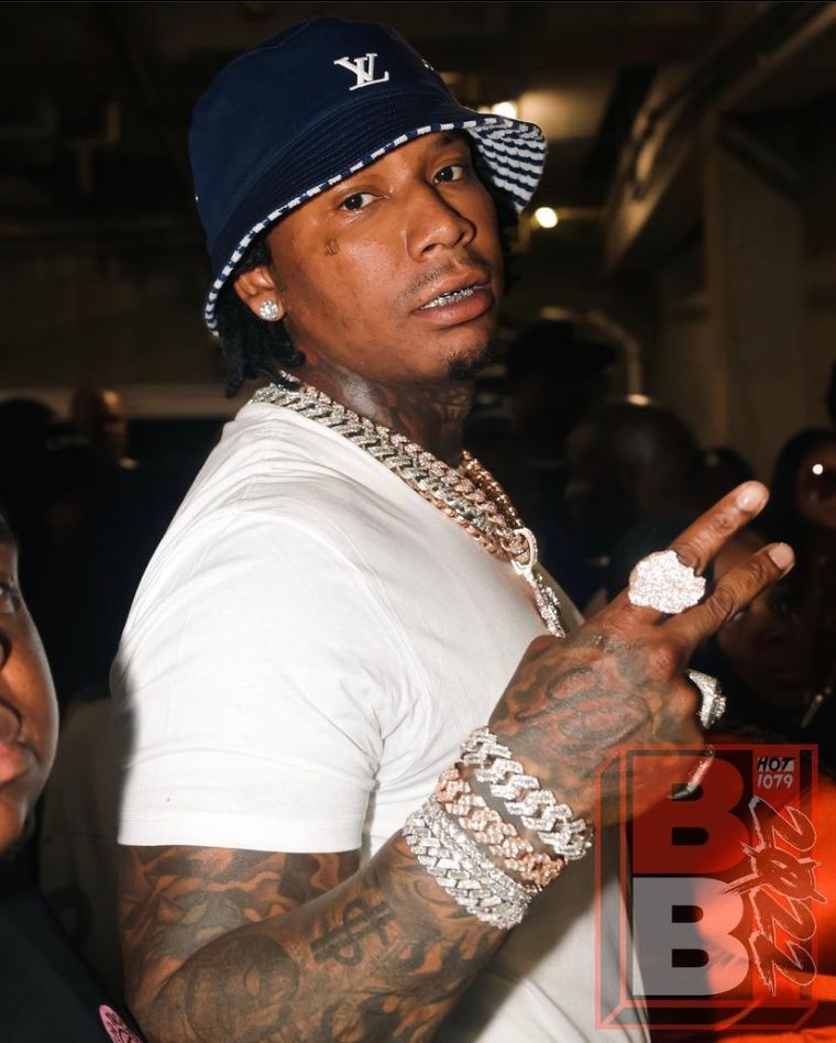 Moneybagg Yo backstage at Birthday Bash ATL 2022