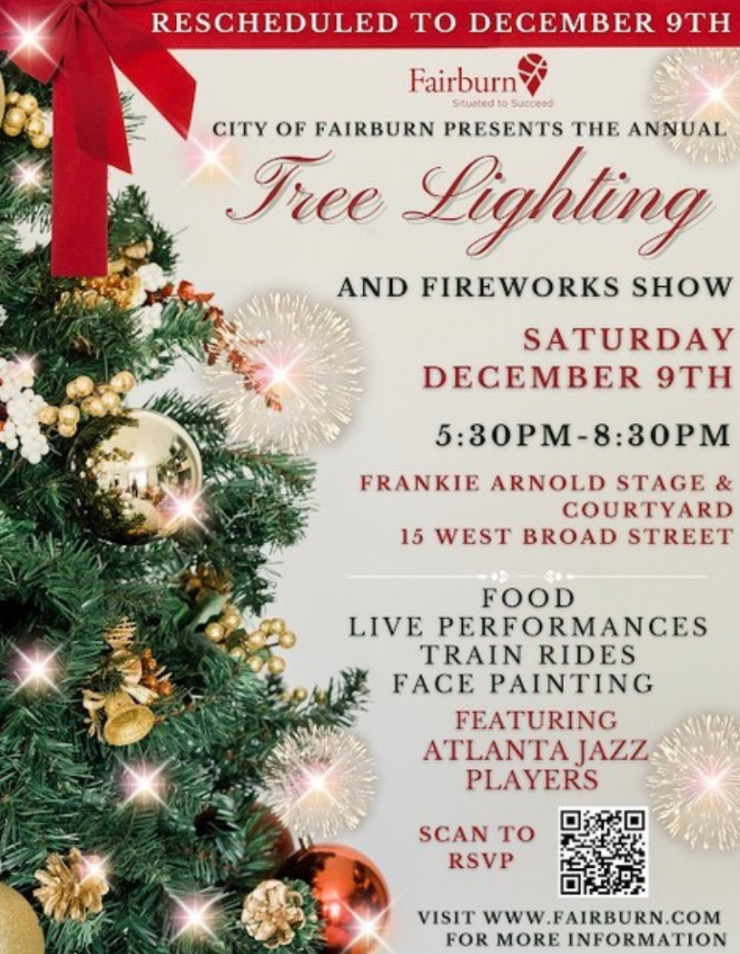 City of Fairburn Tree Lighting & Fireworks Showq
