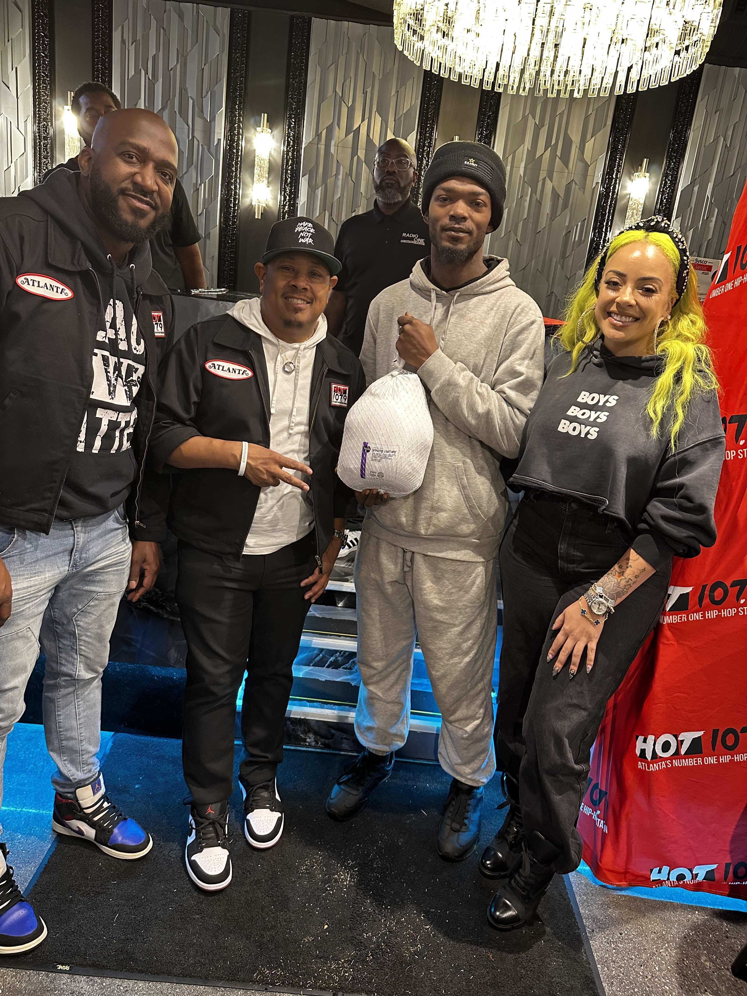 Hot 107.9 & The Morning Hustle At Harolds Chicken and Ice Bar - Panola