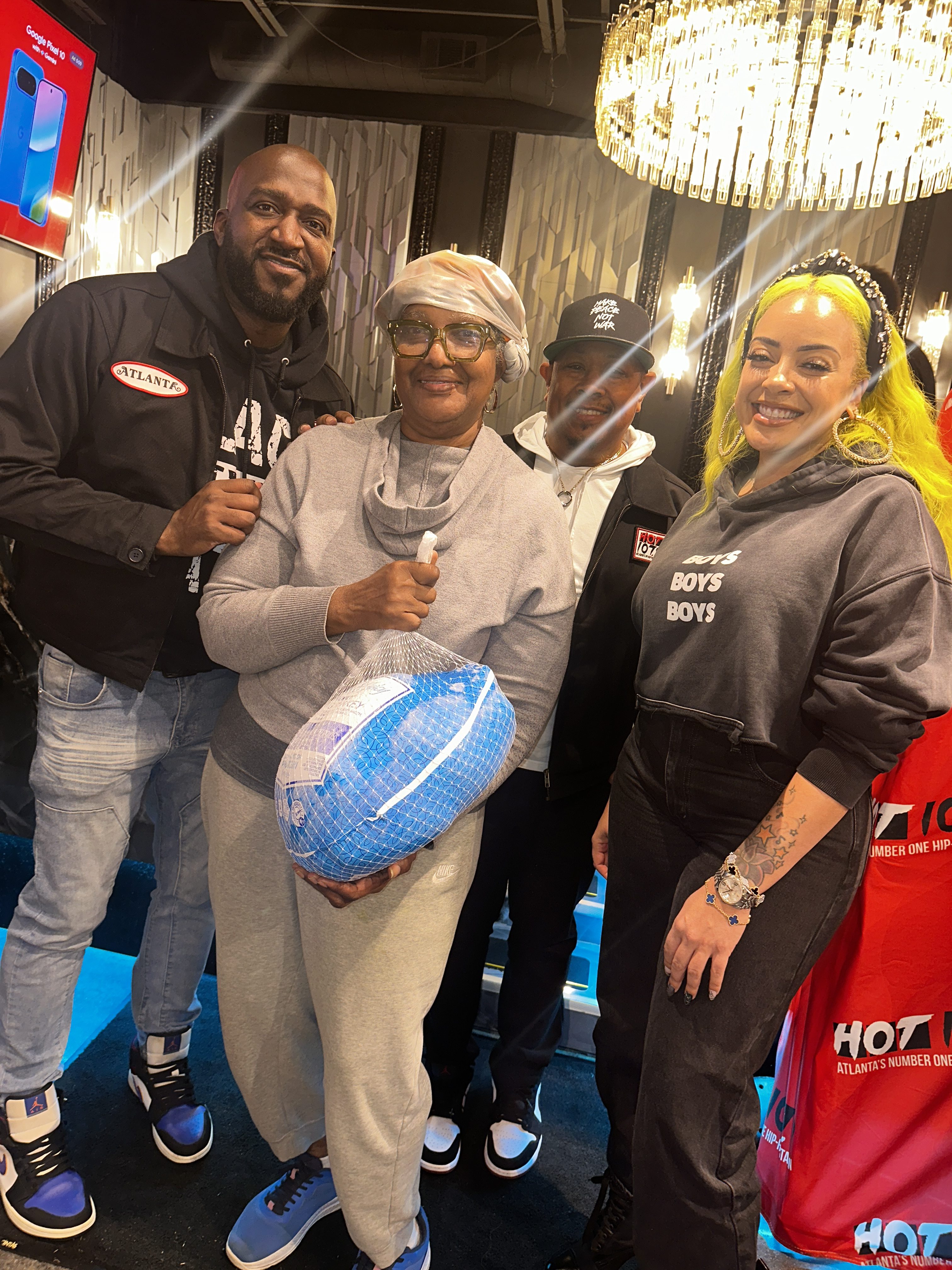 Hot 107.9 & The Morning Hustle At Harolds Chicken and Ice Bar - Panola
