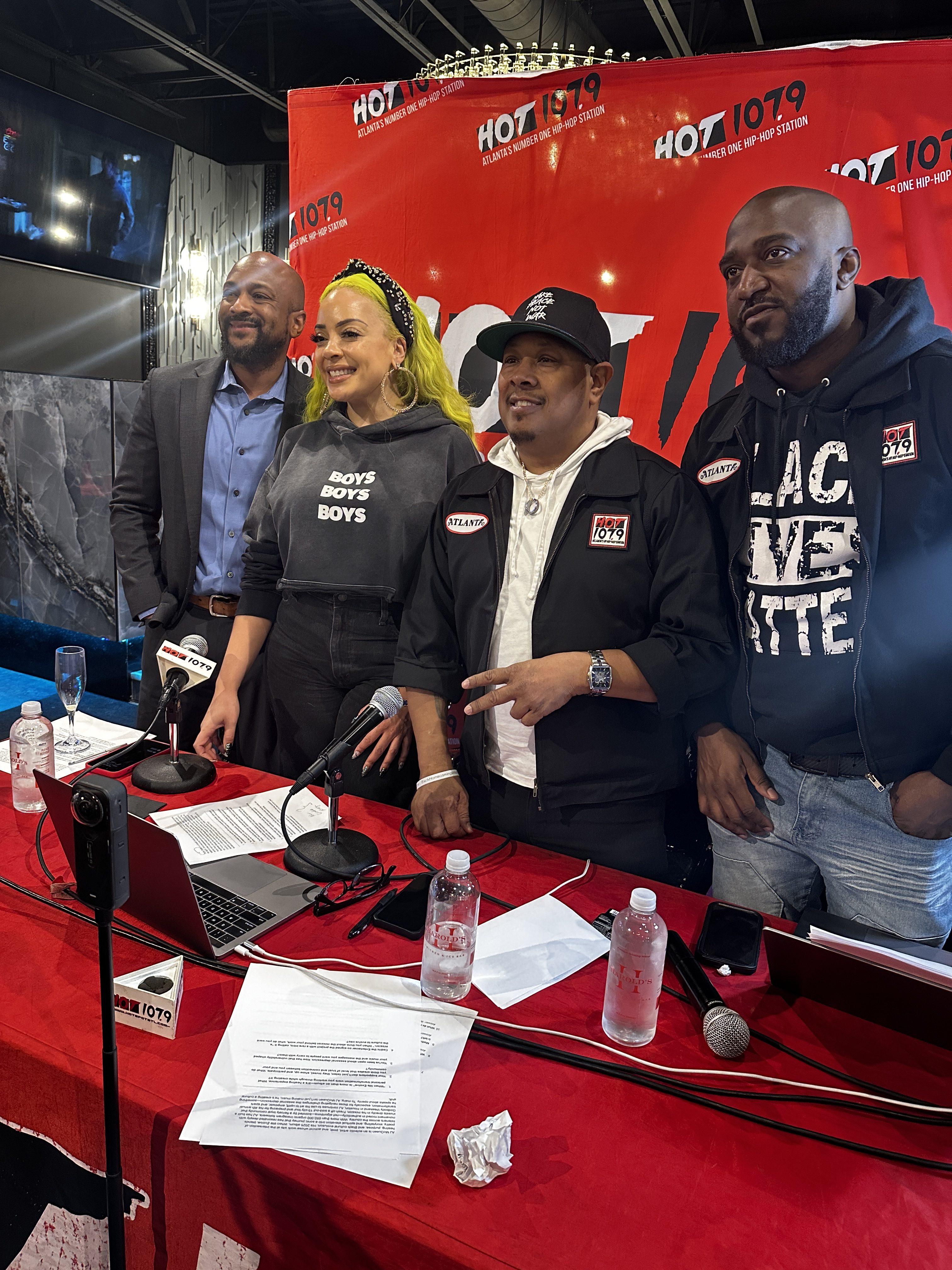 Hot 107.9 & The Morning Hustle At Harolds Chicken and Ice Bar - Panola