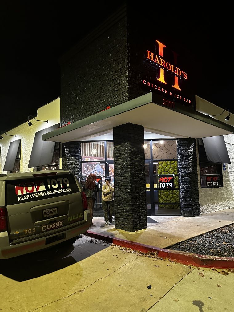 Hot 107.9 & The Morning Hustle At Harolds Chicken and Ice Bar - Panola